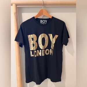 Boy London Original black gold tee shirt size XS